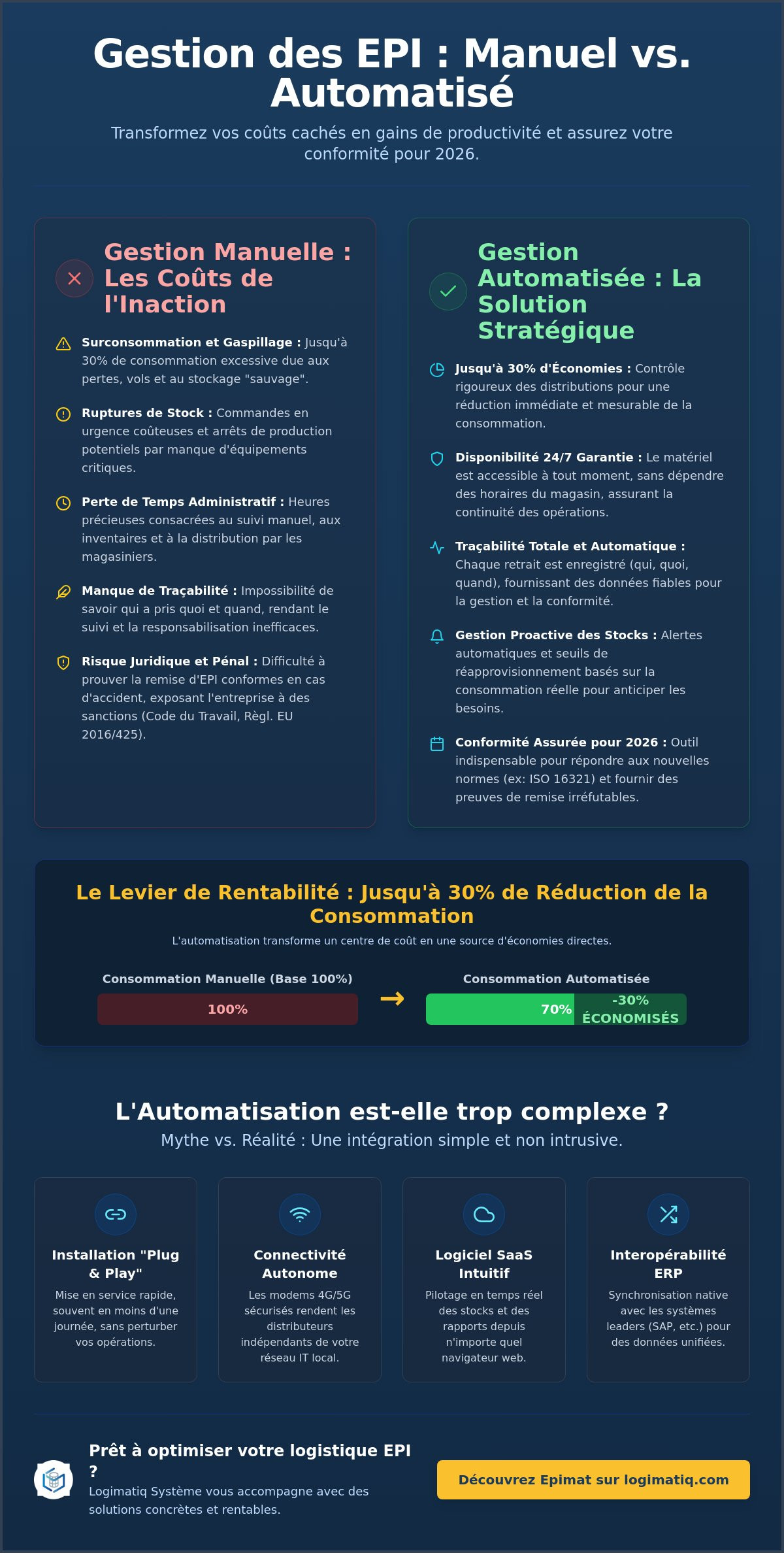 Gestion de stock automatisée EPI : Mythes et réalités pour l'industrie en 2026
