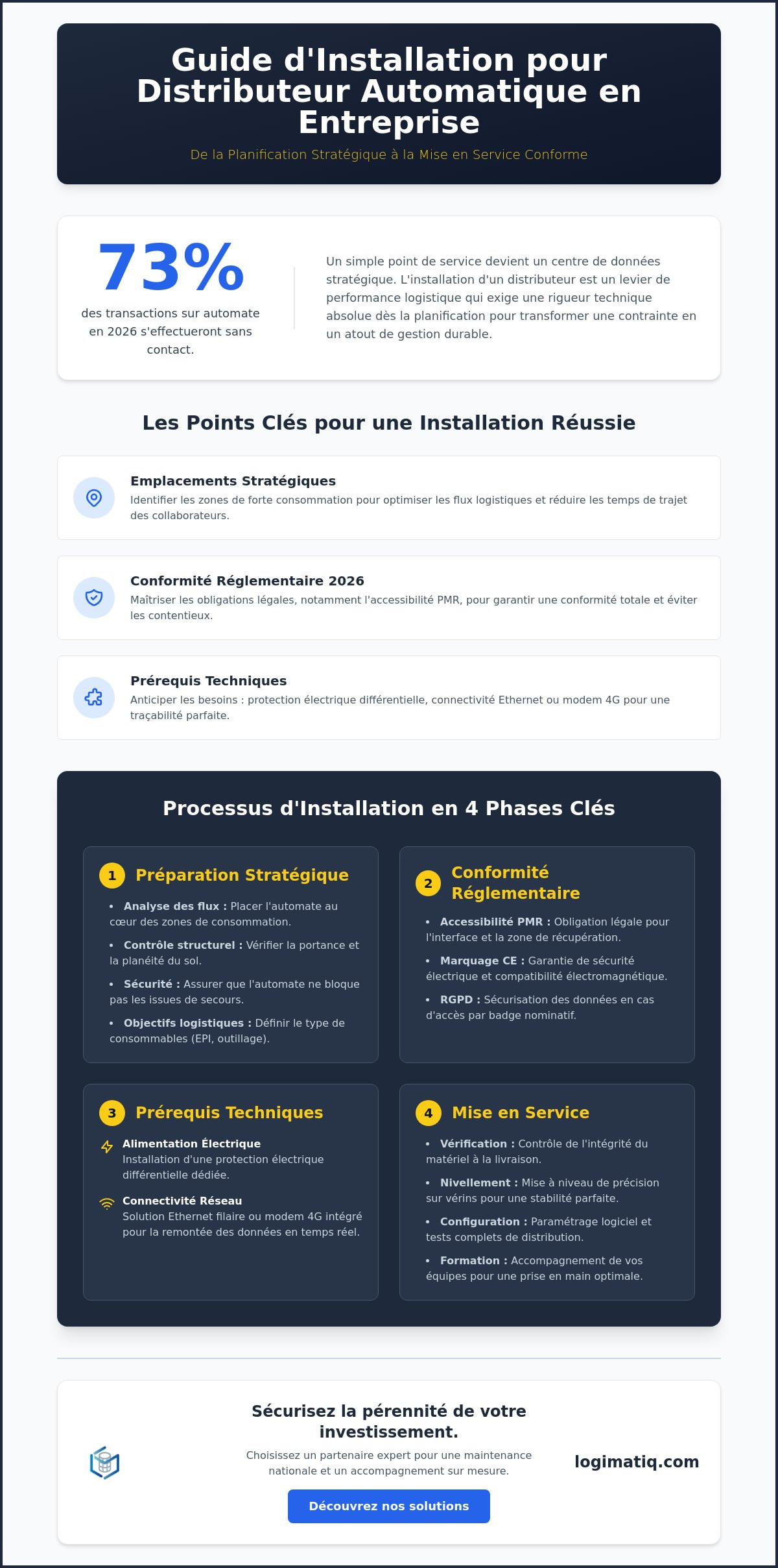 Installation distributeur automatique entreprise : Le guide complet 2026