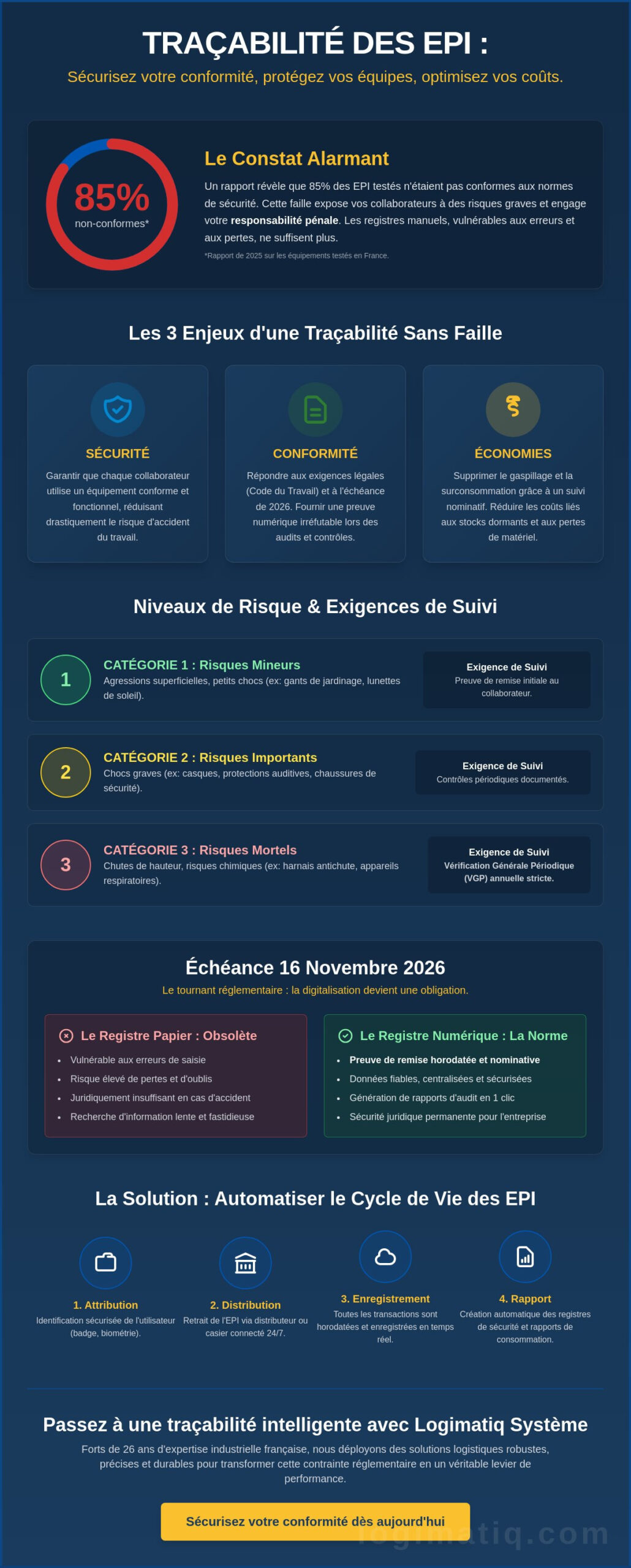 Traçabilité des équipements de protection individuelle : Guide complet 2026